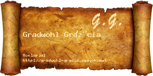 Gradwohl Grácia névjegykártya